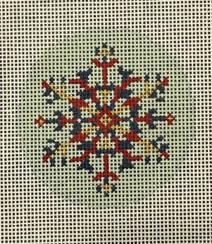 Nordic Snowflake - Red/Blue/Gold