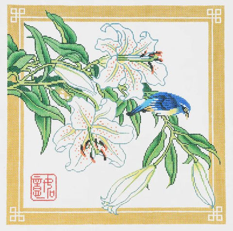 Lilies w/Bird