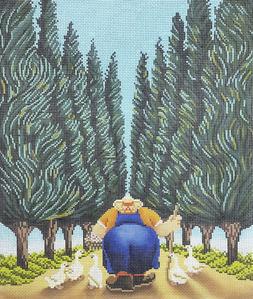 Cypress and Geese