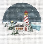 White Lighthouse Ornament