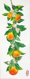 Hanging Oranges w/Orange Blossoms