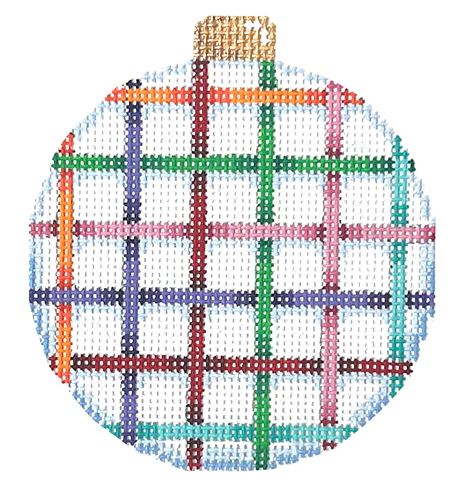 Multi-Tattersall Ball Ornament