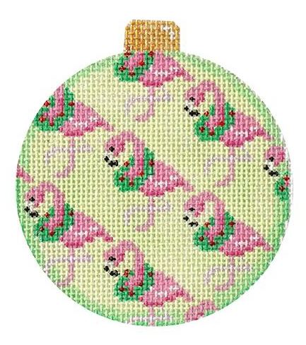 Flamingo Repeat Ball Ornament