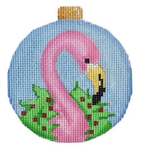 Flamingo/Wreath Ball Ornament