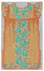 Orange/Aqua Mini Oaxaca Dress