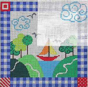 Tooth Fairy Pocket Pillow - Sailboat
