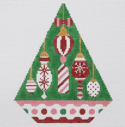Triangle Christmas Ornament - Crimson Ornaments