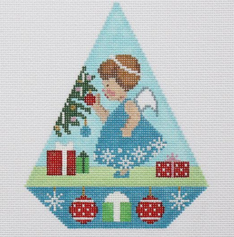 Triangle Christmas Ornament - Holiday Angel