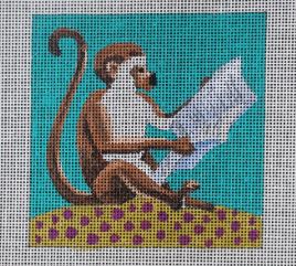 Monkey Reading Newspaper