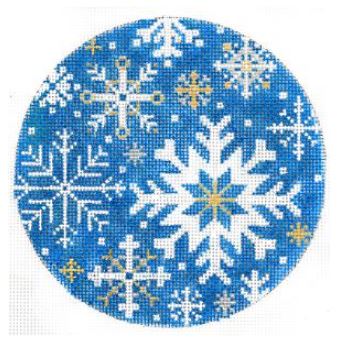 Snowflakes on Blue