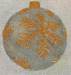 Silver w/Gold Snowflakes