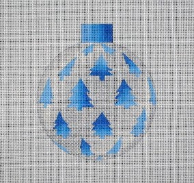 Silver w/Blue Trees