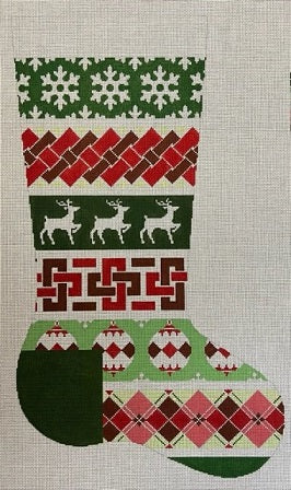 Red/Green Snowflake Stocking