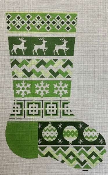 Green Diamonds Stocking