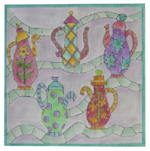 Patterned Tall Tea Pots