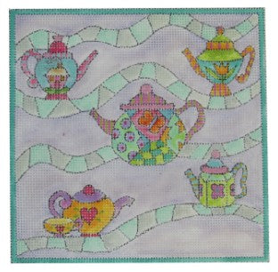 Patterned Short Tea Pots