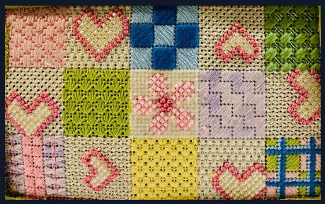 Cosmetic Bag - Patchwork Hearts