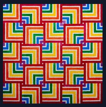 Large Red Rainbow Squares