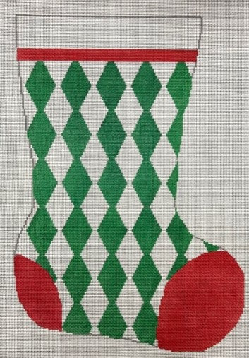 Green/White Diamond Stocking