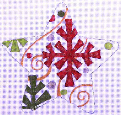 Red/Green Snowflake Star 