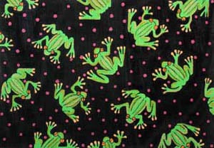Isabel's Backpack - Frogs on Black