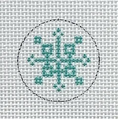 Key Fob/Turquoise Snowflake