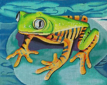 Frog on Leaf