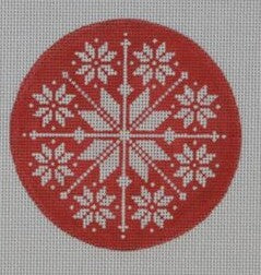 Red/Whire Nordic Snowflake