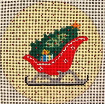 Sleigh and Christmas Tree