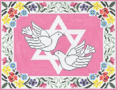 Doves Floral Pink Tefillin