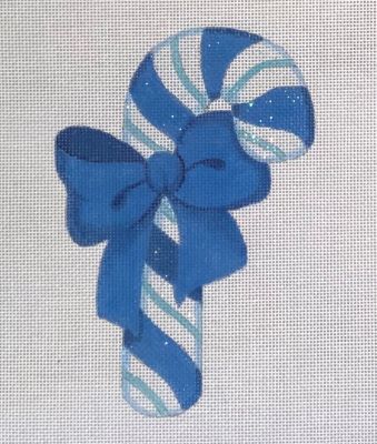 Blue Candy Cane Ornament - 13M
