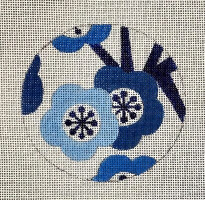 Blue Flower Round Ornament - 13M