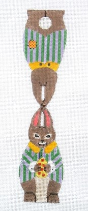 Two Sided - Brown Boy Bunny/Egg/Striped Jacket