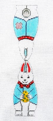 Two Sided - White Boy Bunny/Egg/Blue Jacket