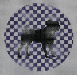 Pug on Purple