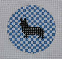 Corgi on Blue