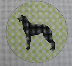 Irish Wolfhound on Yellow