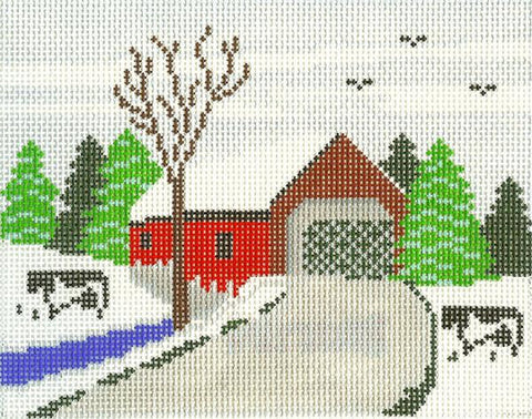 Covered Bridge Pillow
