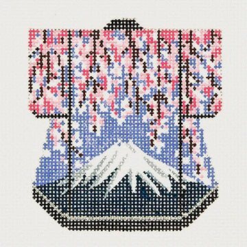 Mountain on Purple Petite Kimono