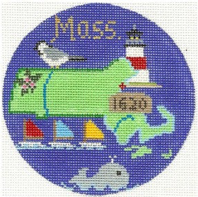 Massachusetts Ornament