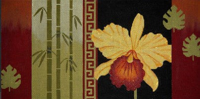 Yellow Cataleya and Bamboo