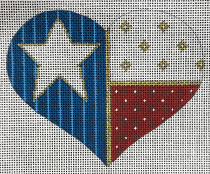 Heart - Texas Flag w/SG