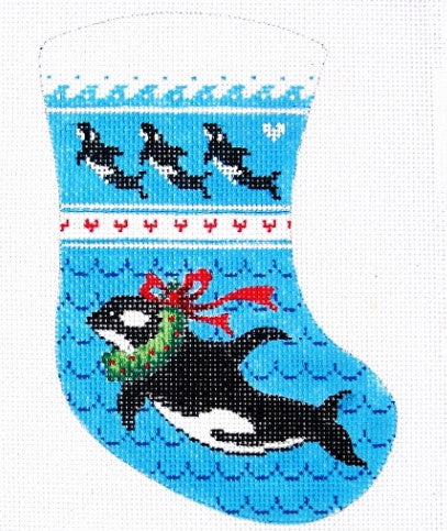 Orcas/Waves/Holly Mini Stocking