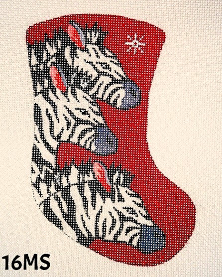 Three Zebras Mini Stocking