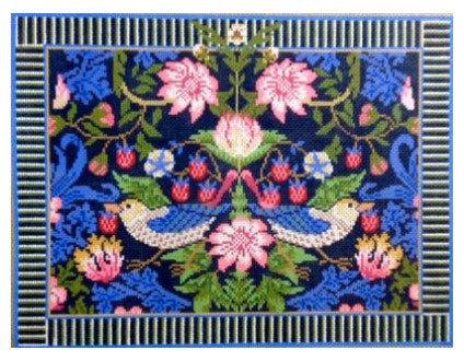 Strawberry Thief Banded Pillow