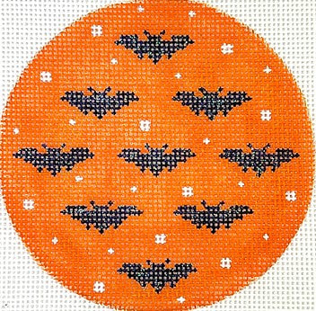 Sparkly Bats on Orange