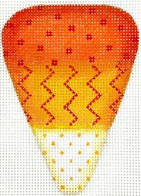 Candy Corn Kernel w/Dots and Zigzags