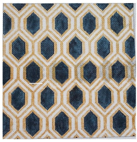 Geometric in Navy and Gold