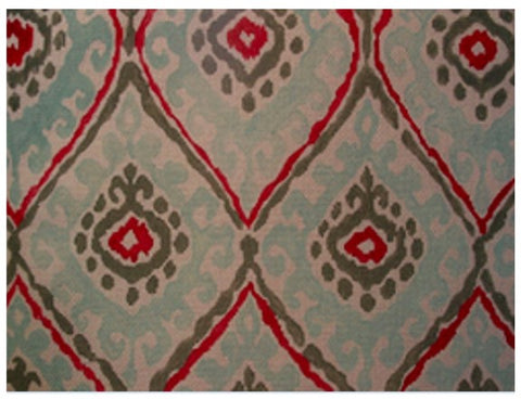 Ikat Rumi/Aqua/Red/Gray