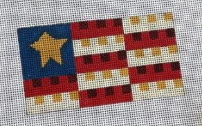 Little Flag w/Squares in Stripes